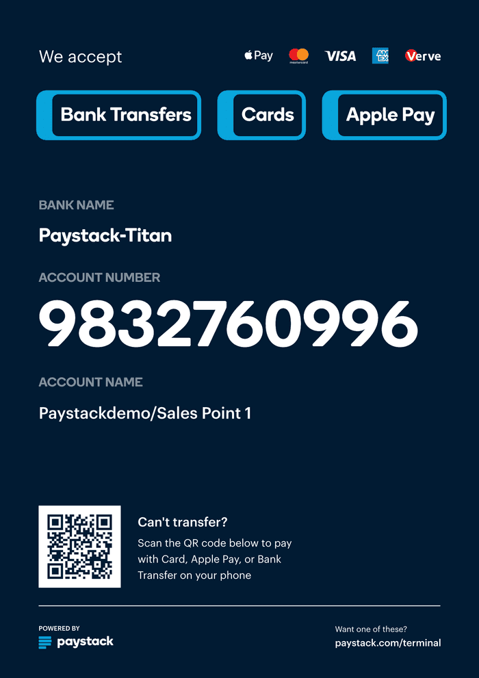 Virtual Terminal poster for a Kenyan business
