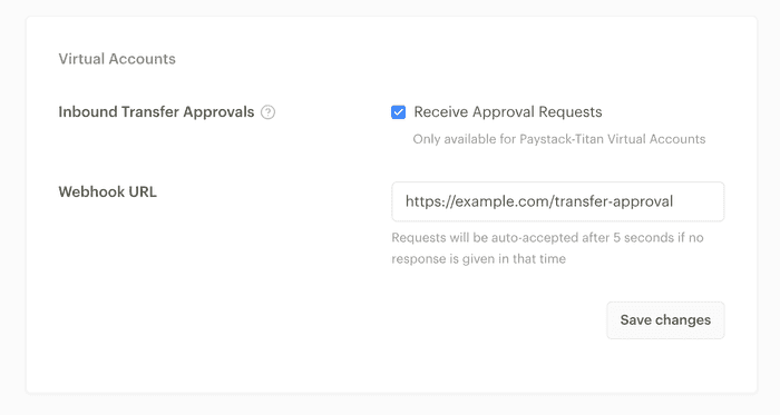 Image of transfer approval from the dashboard
